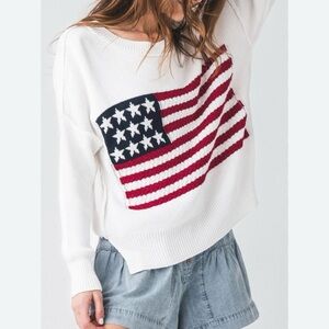 Miracle American Flag Knit Sweater